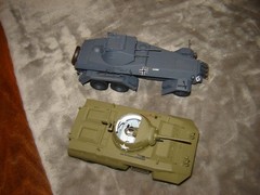 Built Military Vehicles 6 & 10 wheel Both Painted & Built Excellent Detail 1/72