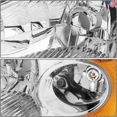 DNA MOTORING Pair Headlight Assembly Compatible With 01-03 Honda Civic