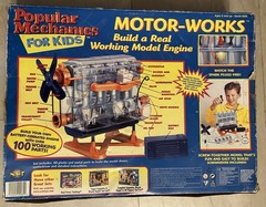 Popular Mechanics For Kids Motor-Works model Engine Kit NEW Open Box Worn Box