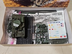 Academy Hobby Model Kits 1/35 Scale U S M3A1 Stuart Light Tank 1398 NEARLY BUILT