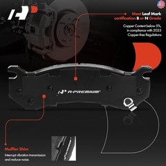 A-Premium 12.00 inch (304.70mm) Front Drilled and Slotted Disc Brake Rotors +