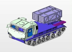 3D print 1/72 Chinese PHZ11 self-Propelled Rocket Launcher‌‌ Painting model kit