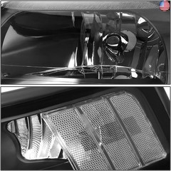 DNA MOTORING HL-OH-FM99-BK-CL1 Black Housing Headlights Replacement Compatible