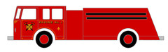 K4 G 1:24 Scale Decals Fire Engine Truck Markings Bronze, Silver and Black