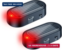 ELECTOP Car Solar Power Simulated Dummy Alarm, Anti-Theft LED Flashing Security,