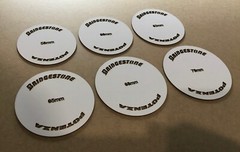 1/10th Scale Bridgestone Potenza Stencils Templates Various Sizes