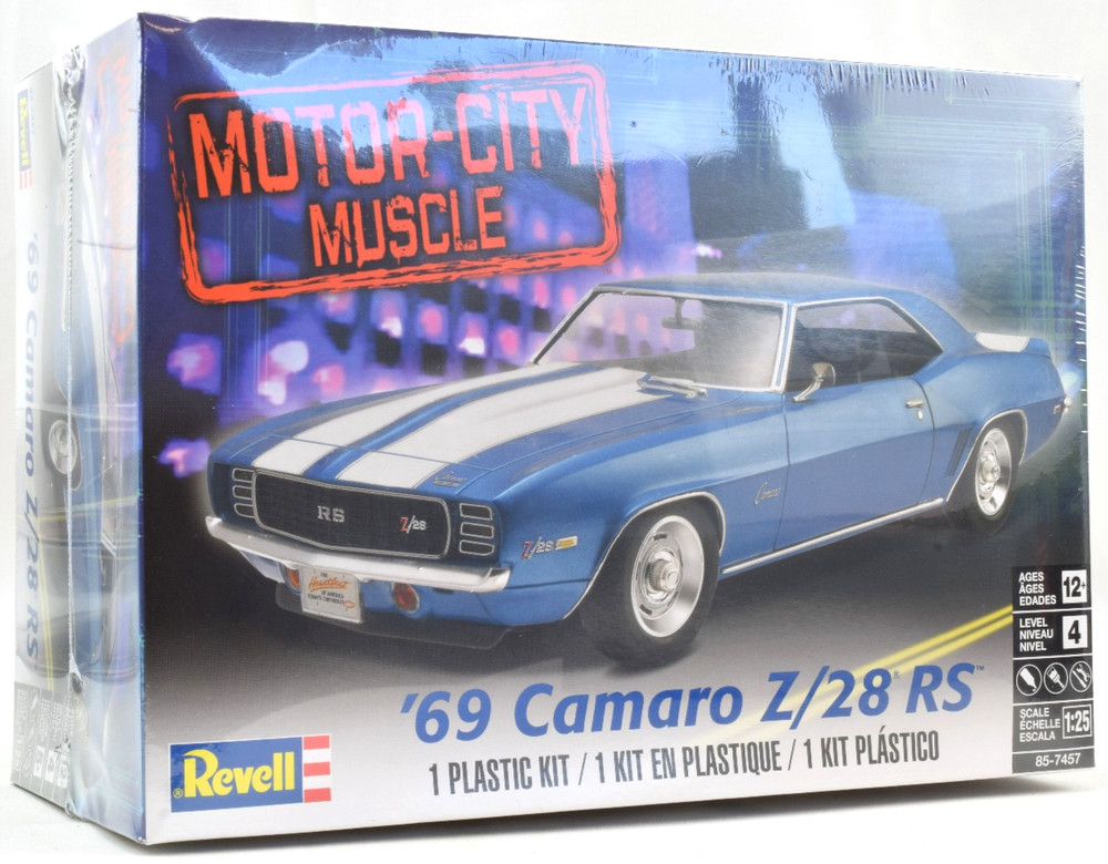 Revell 1969 Chevy Camaro Z/28 RS – Motor-City Muscle 1/25 Model Car Kit 85-7457
