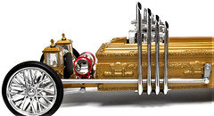 Race Car Custom Built with Ford Mustang Engine Classic Model Carousel GOLD1 18GT