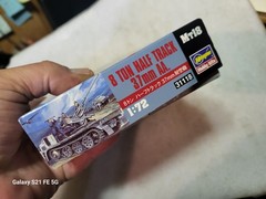Hasegawa 8 Ton German Army Half Track 37mm AA Gun Model Kit Open Box 1/72 #31118