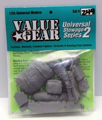 1/24 Set #244 Tarp Rolls, Bundles & Soft CarTop Carrier (12 Pieces) -Value Gear