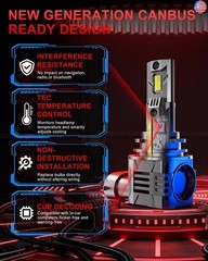 2026 Upgrade H 11 Led Bulbs [Super Bright] 65000lm 900% Brighter,1:1 Halogen