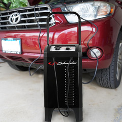 Wheeled Manual 10A Car Battery Charger and 200A Engine Starter, 2-In-1 Solution,