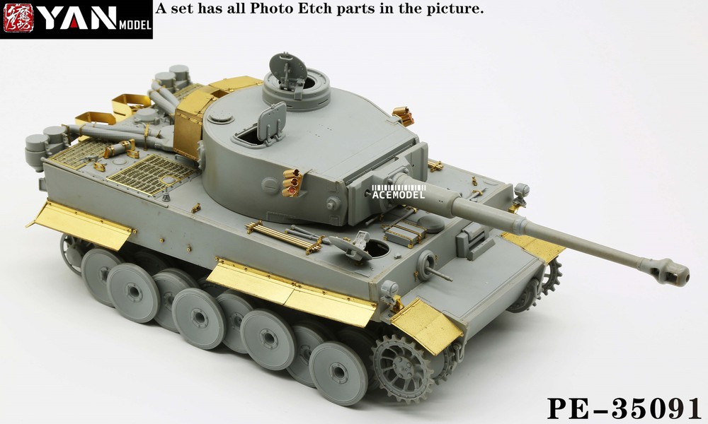1/35 Panzer IV Tiger 1 Early“Ochsenkopf”Full PE Set w/Barrel Kit for Dragon 6328