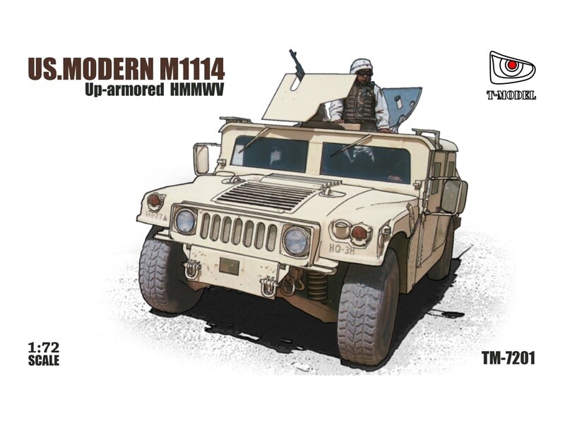 T-MODEL 1/72 US. Modern M1114 Up-armored HMMWV #TM-7201 📌USA📌