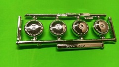 1976 Chevy Caprice 1/25 Hub Cap Rim Wheel Goodyear Polyglass Whitewal Tire