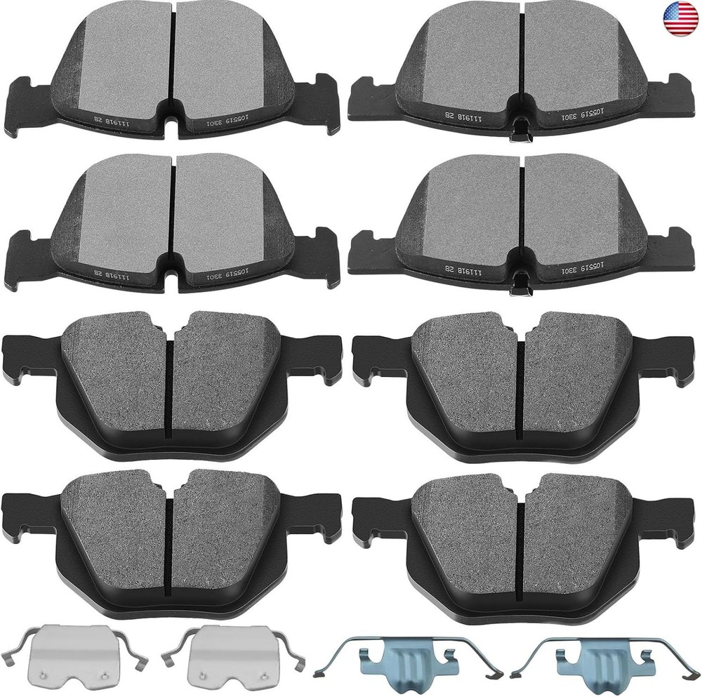 SCITOO D1294 D1042 Semi-Metal Brake Pads Kits Front & Rear Replacement For