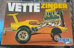 MPC Vette Zinger Corvette Drag 1/25 Plastic Model Kit New Sealed In Bag