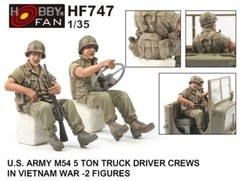 Hobby Fan 1/35 HF-747 US Army M54 5t Truck Driver Crews (Vietnam War) – 2 Figuer