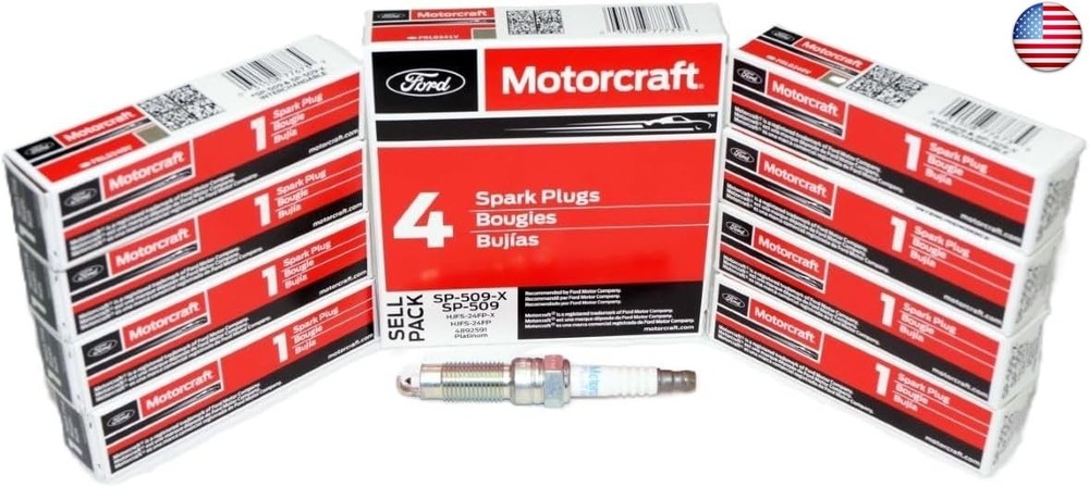 8 New Motorcraft Spark plugs SP509# HJFS24FP Ford Lincoln