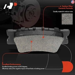 A-Premium 11.06 inch(281 mm) Rear Drilled and Slotted Disc Brake Rotors +