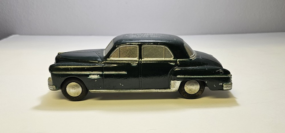 1950 Banthrico Dodge “Coronet” SUPER RARE ALMOST-MINT TRUE Promo car BANK + KEY!