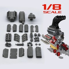 1/8 Scale Top Fuel Hemi Supercharged Engine – Resin Model Kit