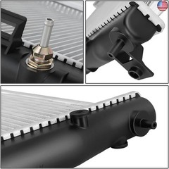 DNA Motoring OEM-RA-13403 1-Row Aluminum Core Radiator Compatible with 14-17