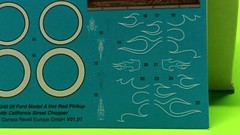29 Ford Model A Pickup 1/25 California Street Chopper Waterslide Decal Sheet