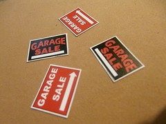 4 PRE-CUT GARAGE SALE DIORAMA SIGNS FOR 1:24 OR 1:25 SCALE TOYS