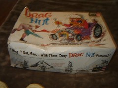 Revell 1308 Model kit DRAG NUT Big Daddy w/Rat Fink Box open 1995 Kit MIB NICE