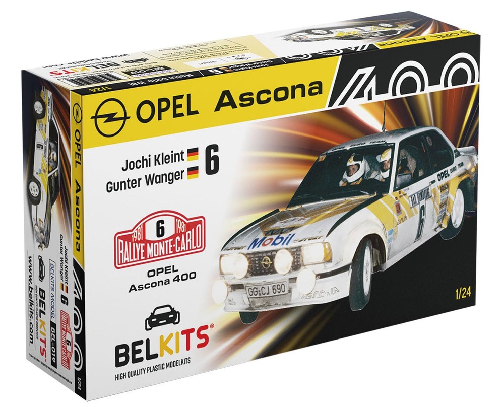 Belkits 1/24 Opel Ascona 400 1981 Monte Carlo Rally Plastic Model Kit PLATZ BEL0