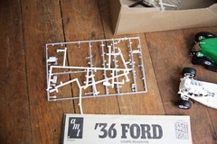 1973 AMT ’36 Ford Coupe Roadster Model Car Kit built junkyard box No. A136