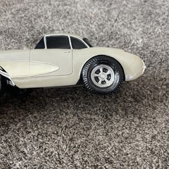 10” solid resin Gasser ‘57Corvette MODEL 57c-104 hot rod car Gray Hand Painted