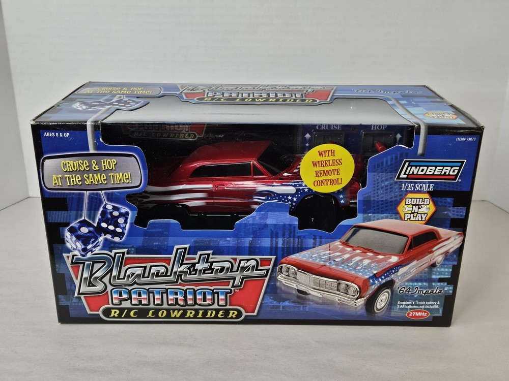 Lindberg 1964 Chevy Impala Blacktop Patriot 27 MHz RC Lowrider 73070 in Box NOS