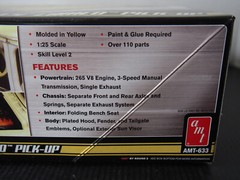 New In Box Sealed – AMT 1955 Chevy Cameo Pick-Up (Yellow) Model Kit #633 GM 2009