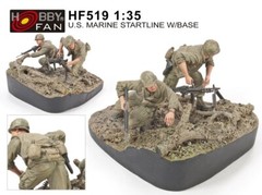 Hobby Fan 1/35 HF-519 US Marine Startline – 2 Figures w/Base