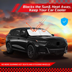 Windshield Sun Shade for Acura MDX 2021-2025 2026, Custom Fit Foldable Front Win