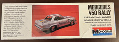 RARE! VINTAGE MONOGRAM MERCEDES 450 RALLY CAR RACER 1/24 PLASTIC MODEL KIT F/S