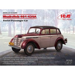 ICM 35484 Plastic model kit Scale 1:35 Moskvitch-401-420A, Soviet passenger car