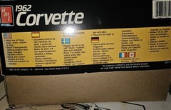 AMT 1962 Corvette Chevrolet Model Kit MPN 6521 Unassembled Plastic Red