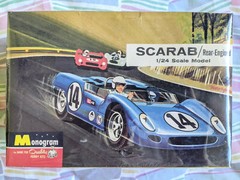 “NIB”! MONOGRAM SCARAB REAR-ENGINED RACING CAR MODEL KIT “FACTORY-SEALED” *LQQK!