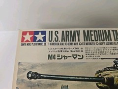 Vintage Tamiya U.S. Army Medium Tank M4 A3E2 SHERMAN Model Kit 1:35 Scale READ