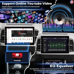10.1 inch Single Din Touchscreen Radio 10 inch Car Stereo with Wireless Carplay