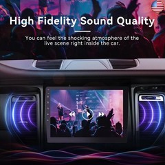 9 inch Wireless Double Din Car Stereo,with Apple CarPlay and Android Auto Radio