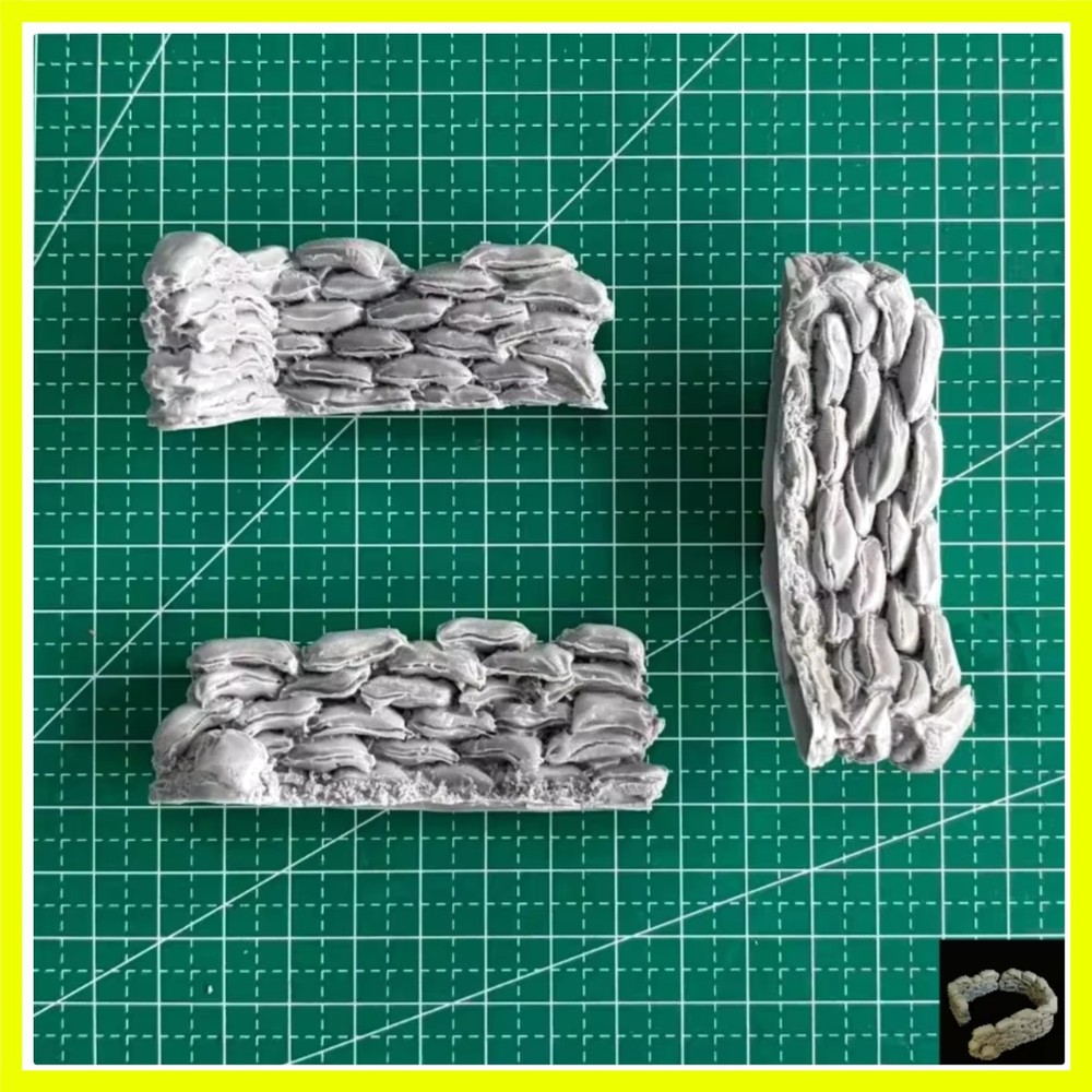 1/35 Scale Die-Cast Resin Model Assembled Kit Sandbag Pile Model Scene Model …