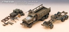 Academy 1/72 US 2.5ton Cargo Truck & Accessories Vehicle Plastic Model Kit 13402