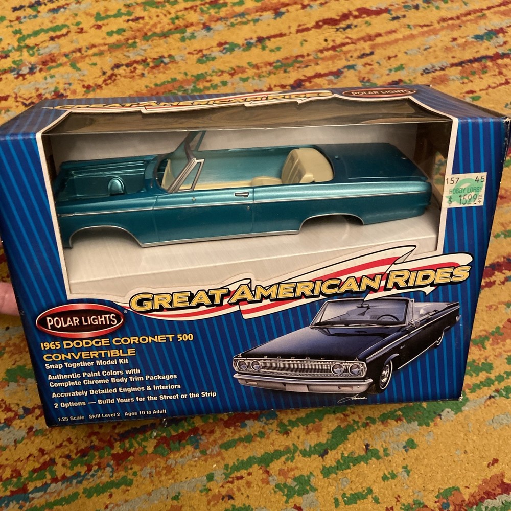Polar Lights 1965 Dodge Coronet 500 Convertible Snap Kit #53001 NEW
