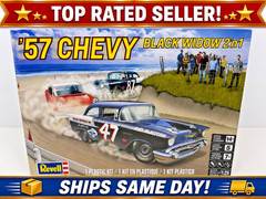 Revell 1/25 ’57 Chevy BLACK WIDOW 2’n1 Plastic Model Kit 85-4441-SEALED BOX!