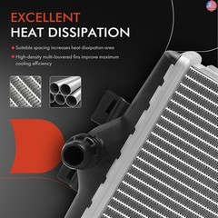 A-Premium Auxiliary Additional Cooling Radiator Compatible with BMW 328i, 328i