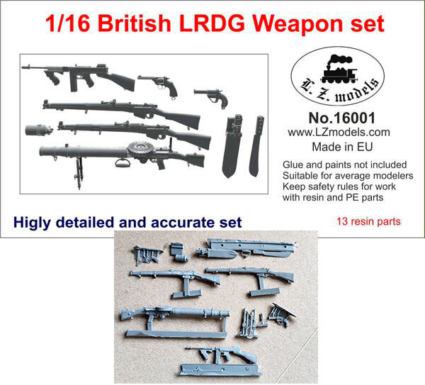 LZ Models 1/16 British LRDG Weapon set